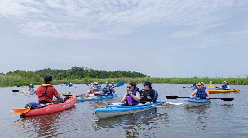 Area Highschool Teachers Kayaking in Mobile Tensaw Delta as part of Teacher Workshop